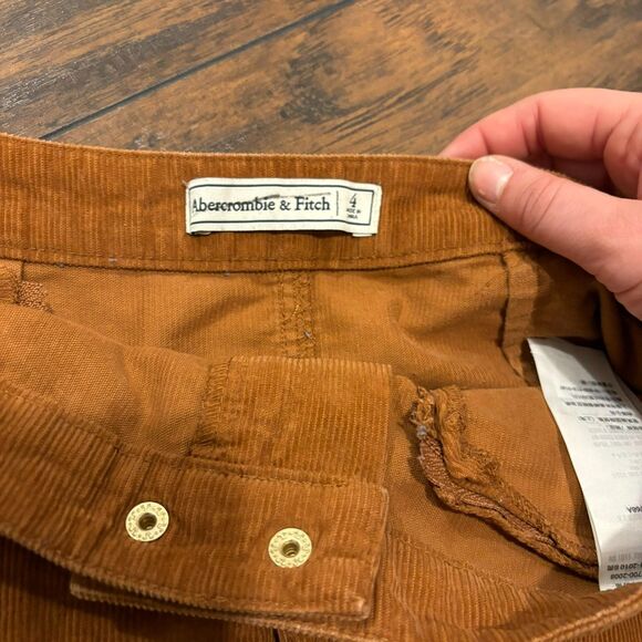 Abercrombie & Fitch size 4 Rust Brown Fall Time Corduroy Mini Skirt - Picture 4 of 6